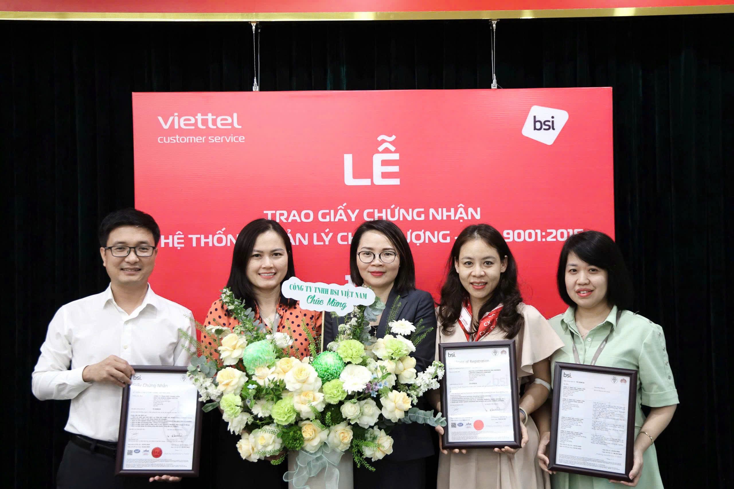 Viettel Customer Service Achieves ISO 9001:2015 Certification for Our Quality Management System
